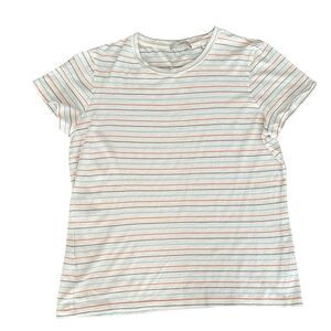 Vince Striped Tee Shirt Large 100% Cotton